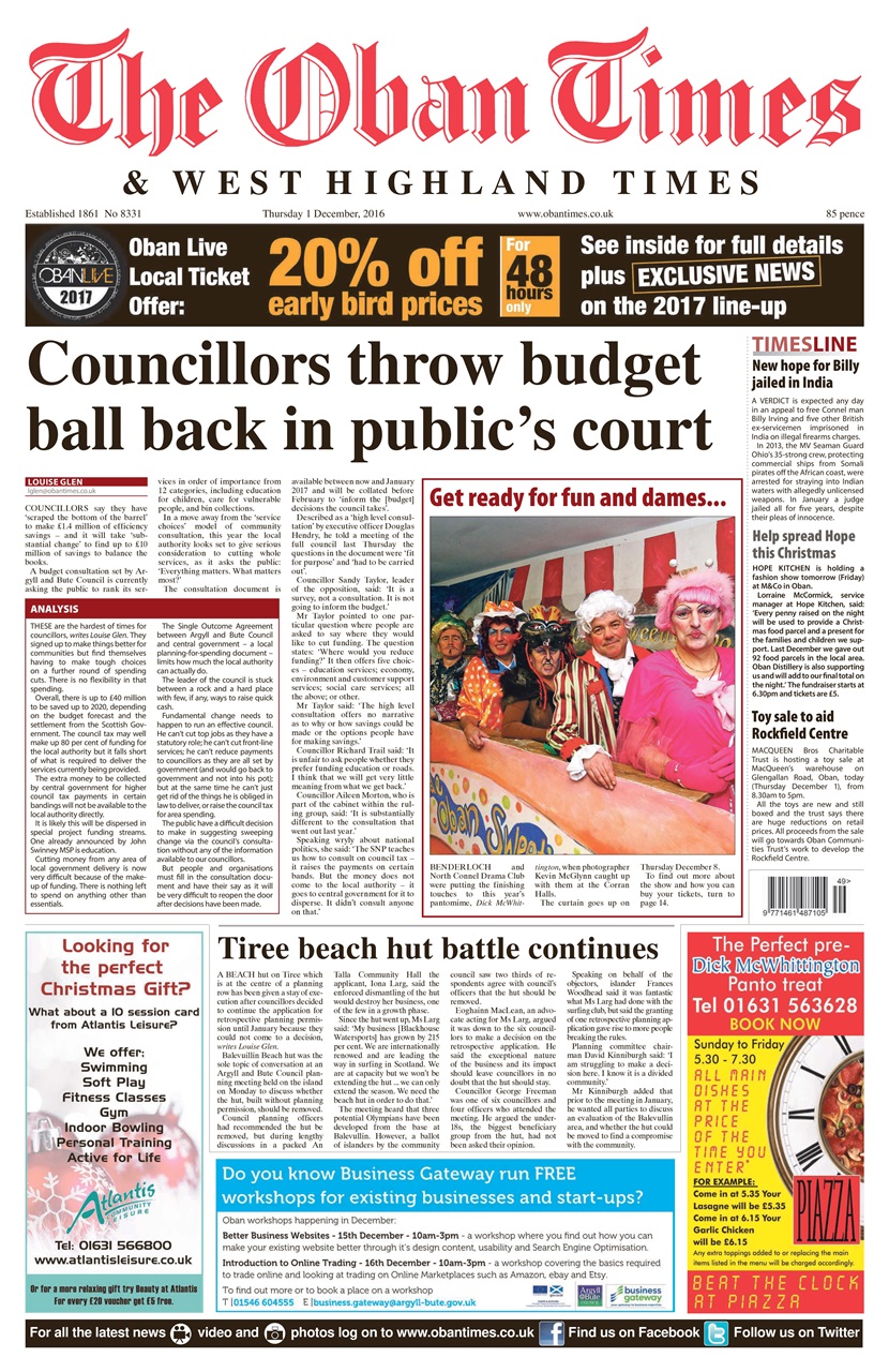 The Oban Times & Lochaber Times Preview Pages