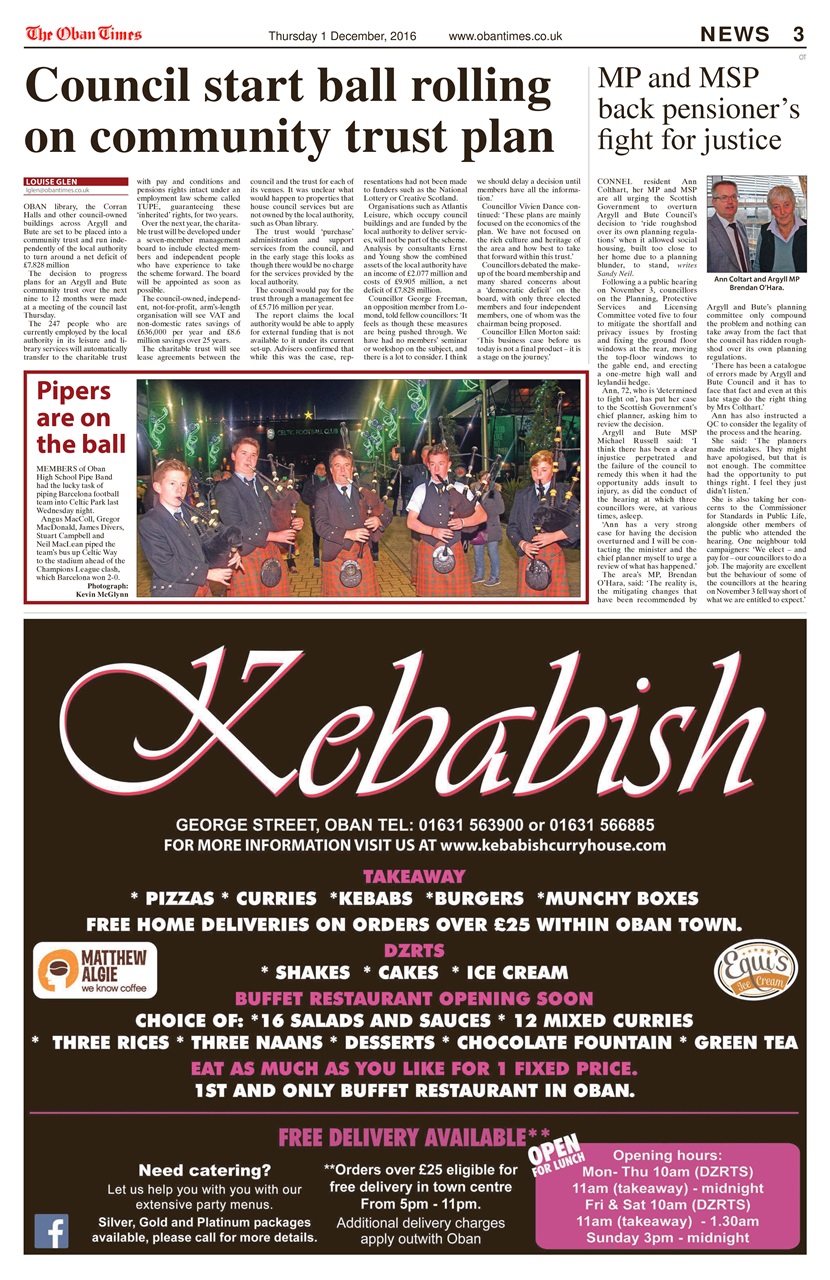 The Oban Times & Lochaber Times Preview Pages