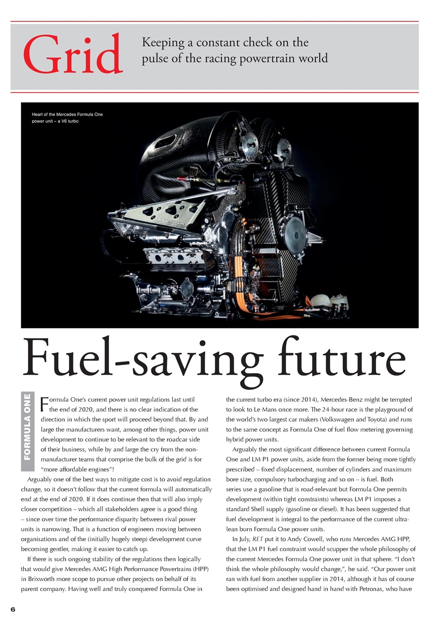 Race Engine Technology Preview Pages