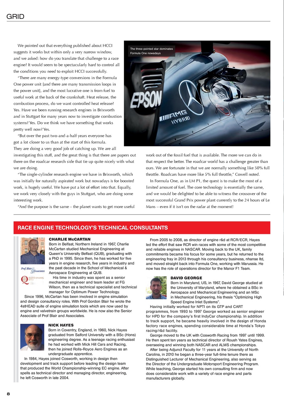 Race Engine Technology Preview Pages