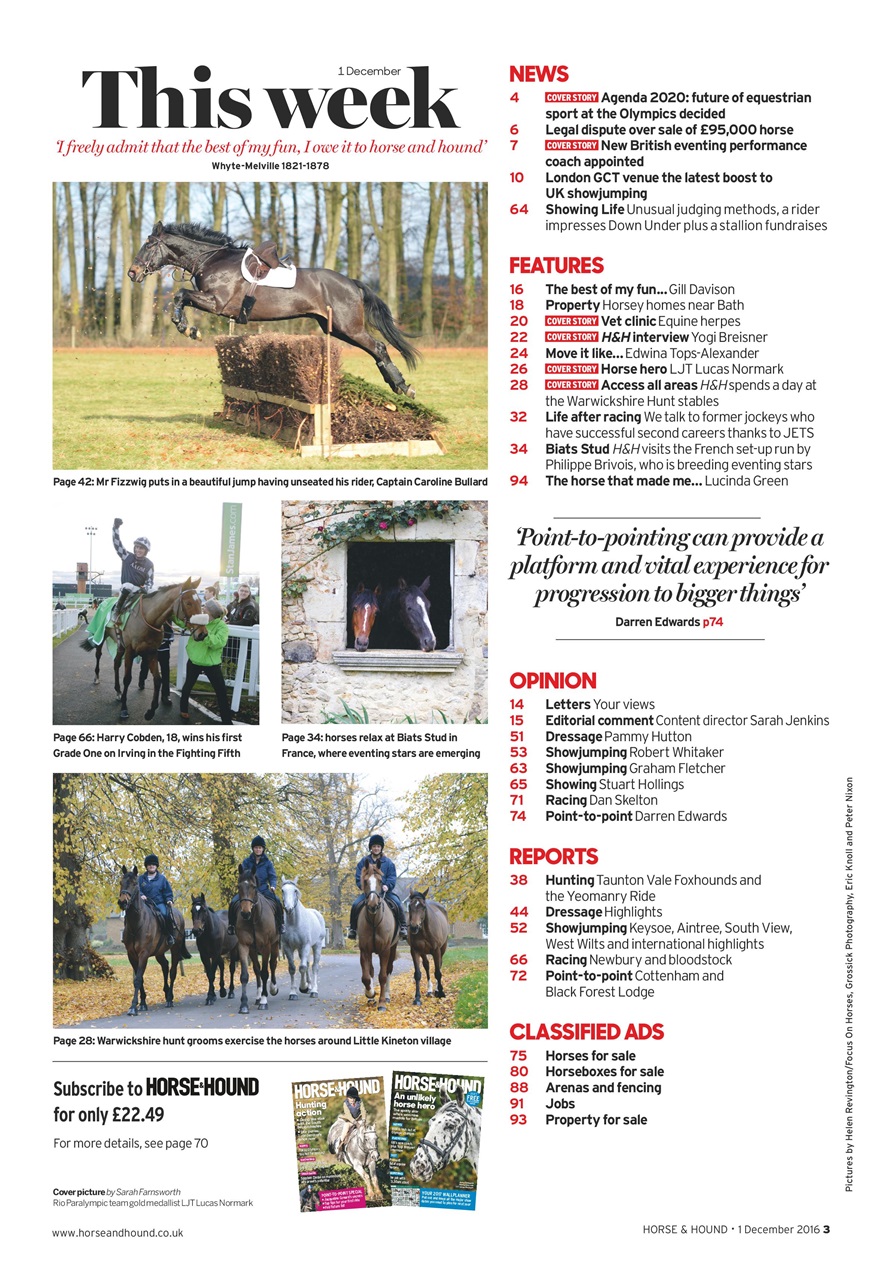 Horse & Hound Preview Pages