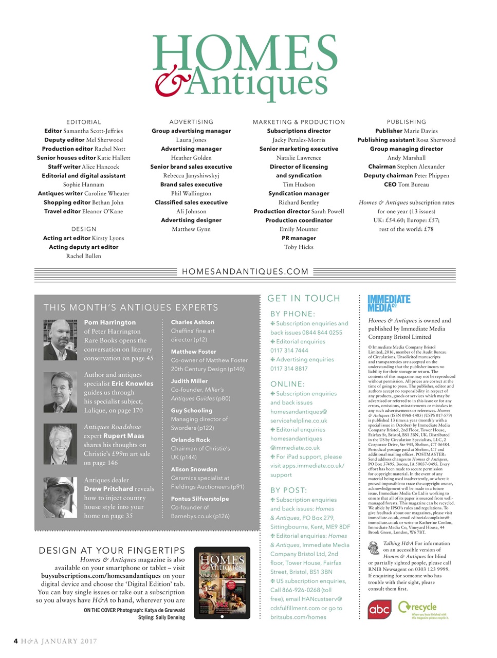 Homes & Antiques Magazine Preview Pages