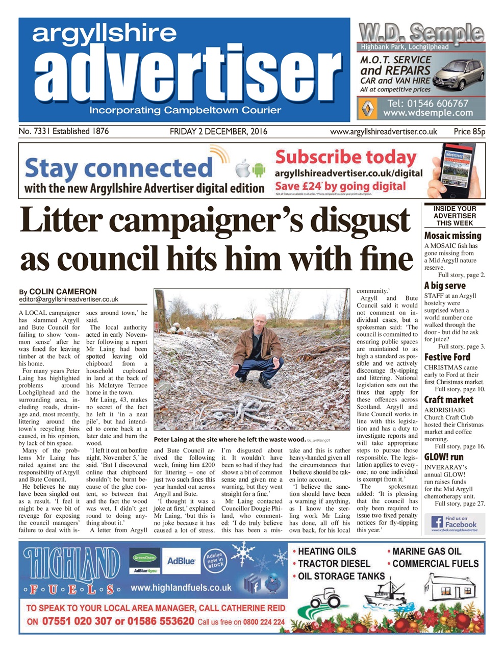 Argyllshire Advertiser Preview Pages