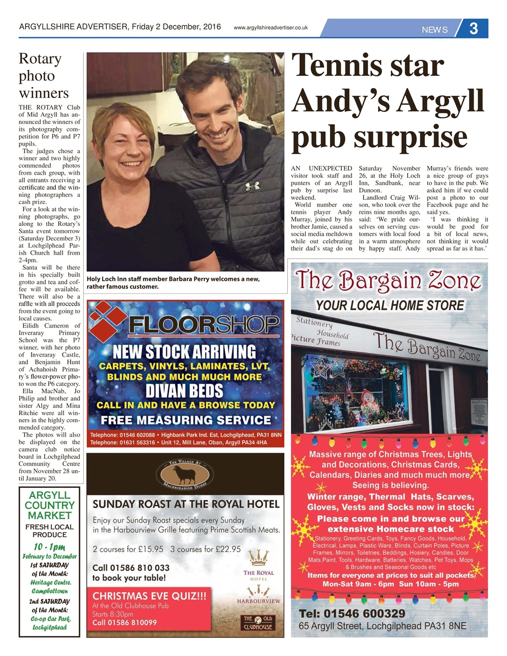 Argyllshire Advertiser Preview Pages