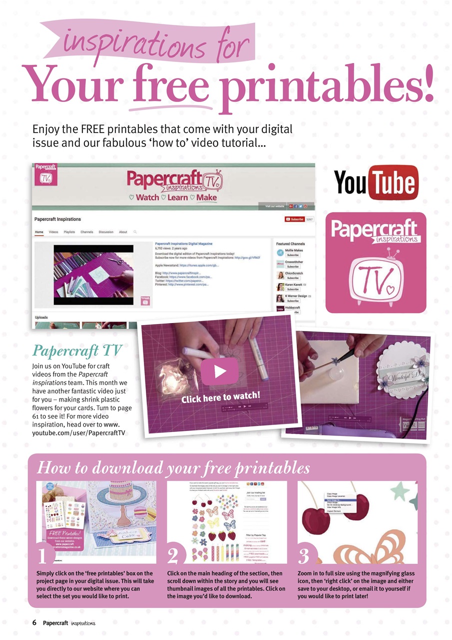 Papercraft Inspirations Preview Pages
