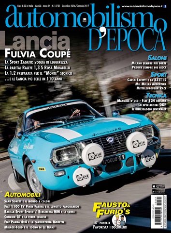 Automobilismo d'Epoca dic-gen 2017 issue Automobilismo d'Epoca dic-gen 2017