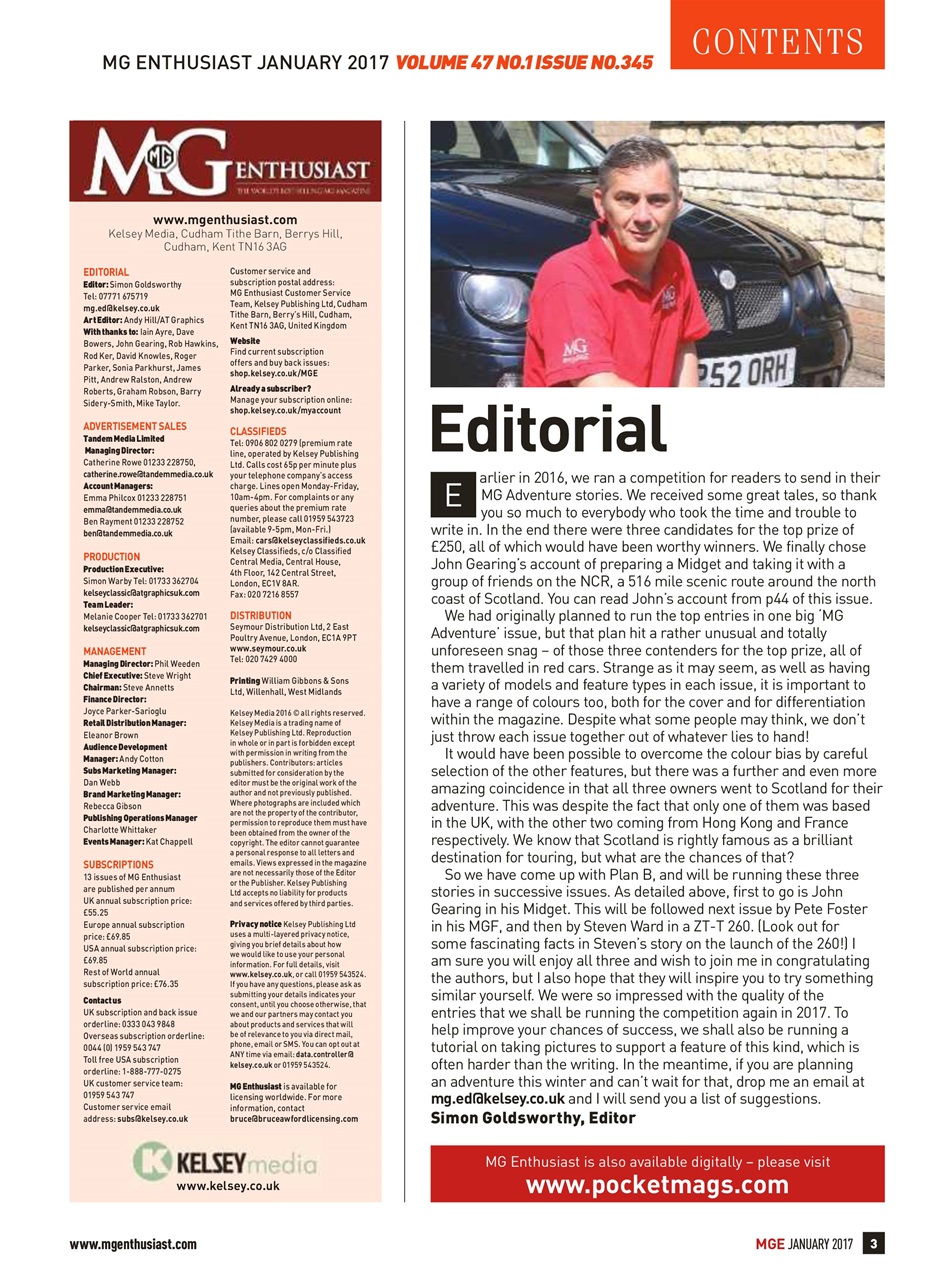 MG Enthusiast Preview Pages