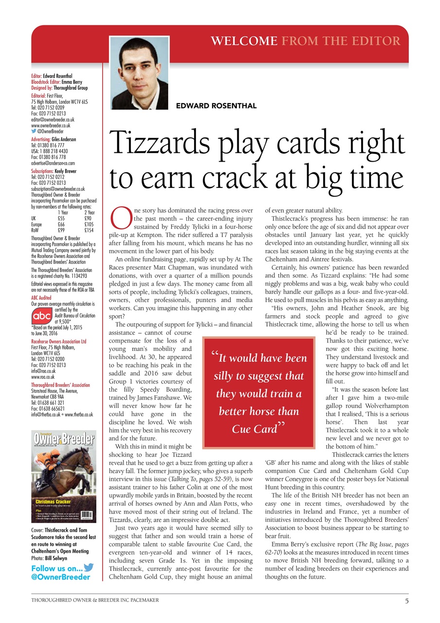 The Owner Breeder Preview Pages