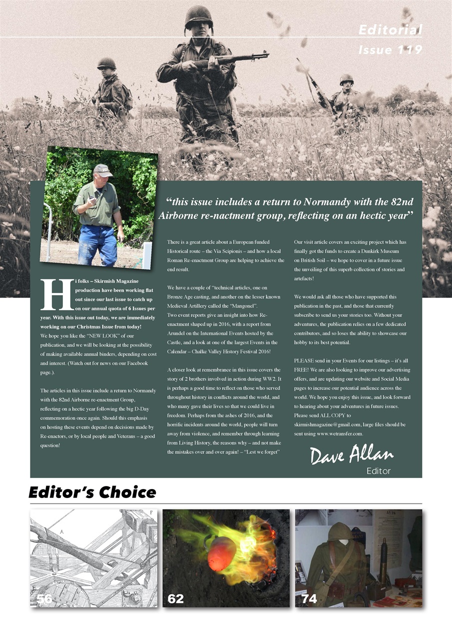 Skirmish Living History Preview Pages