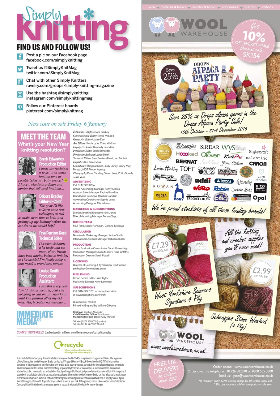 Simply Knitting Preview Pages