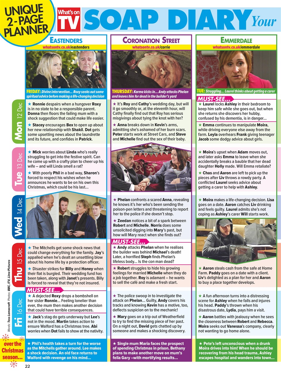 What's on TV Preview Pages