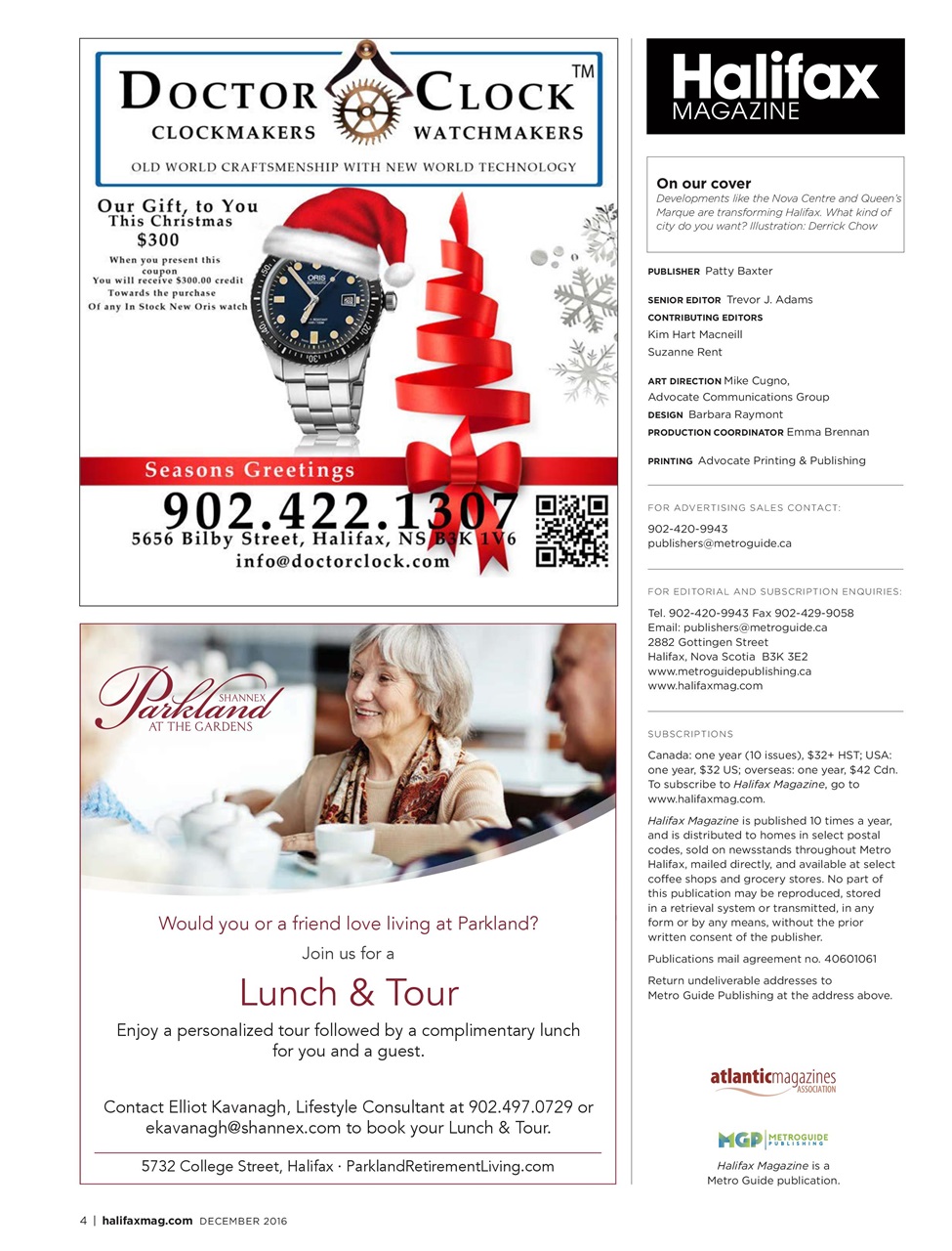 Halifax Magazine Preview Pages