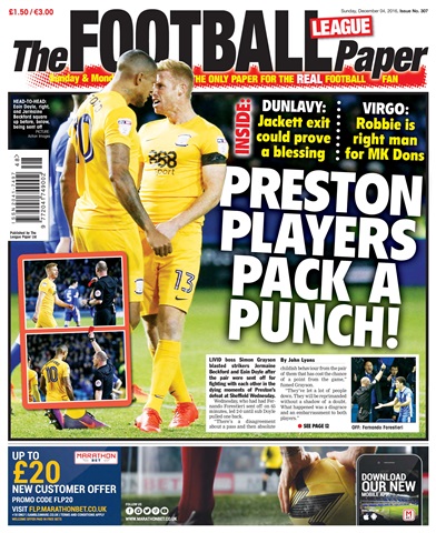 The Football League Paper issue 4th December 2016