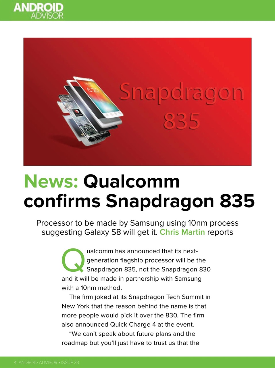 Android Advisor Preview Pages