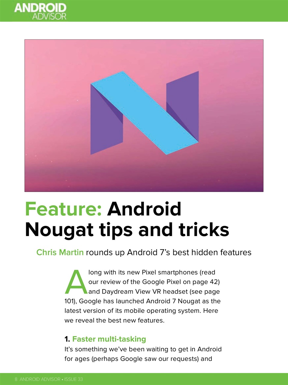 Android Advisor Preview Pages