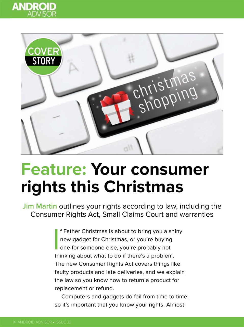 Android Advisor Preview Pages