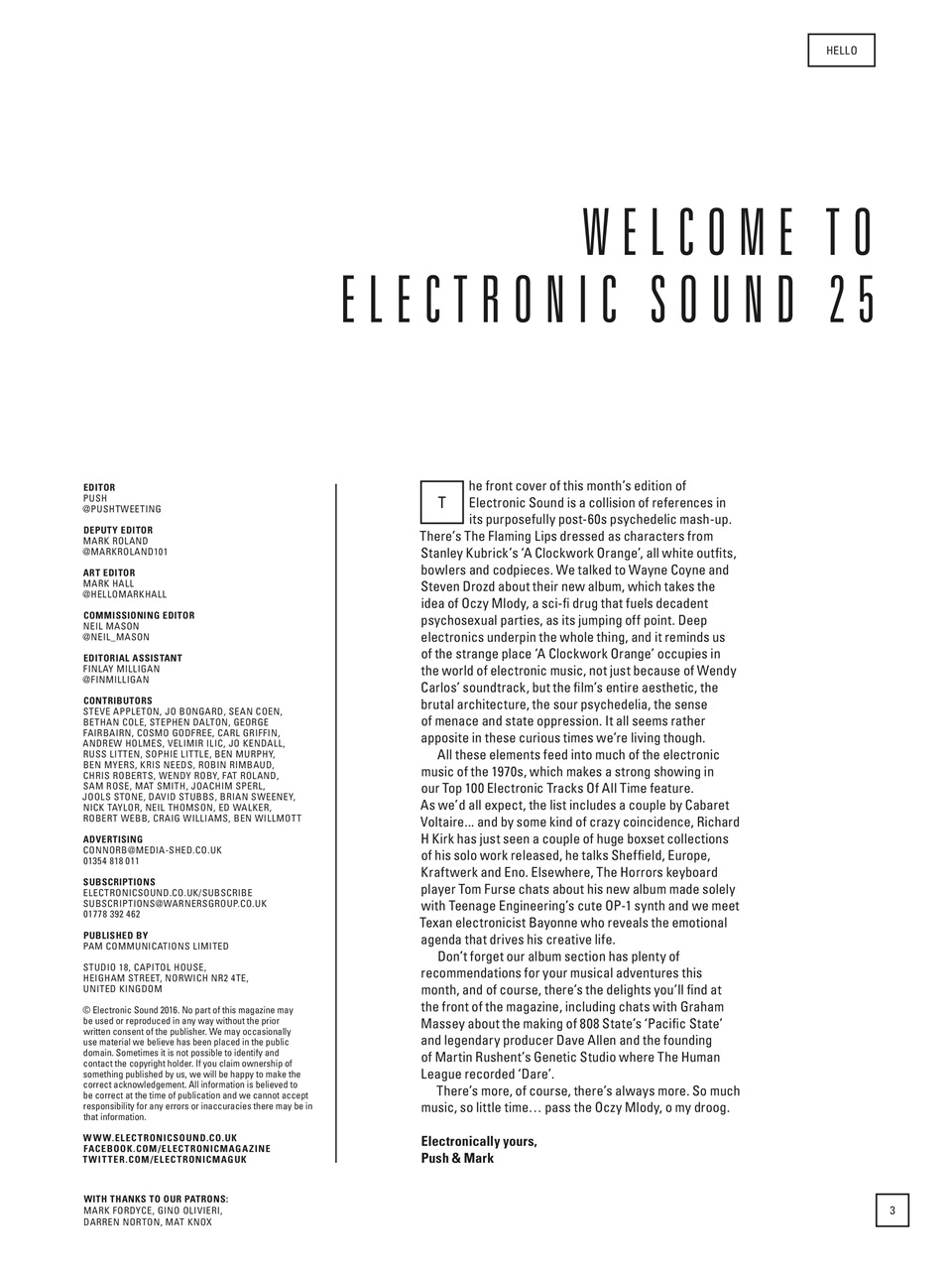 Electronic Sound Preview Pages