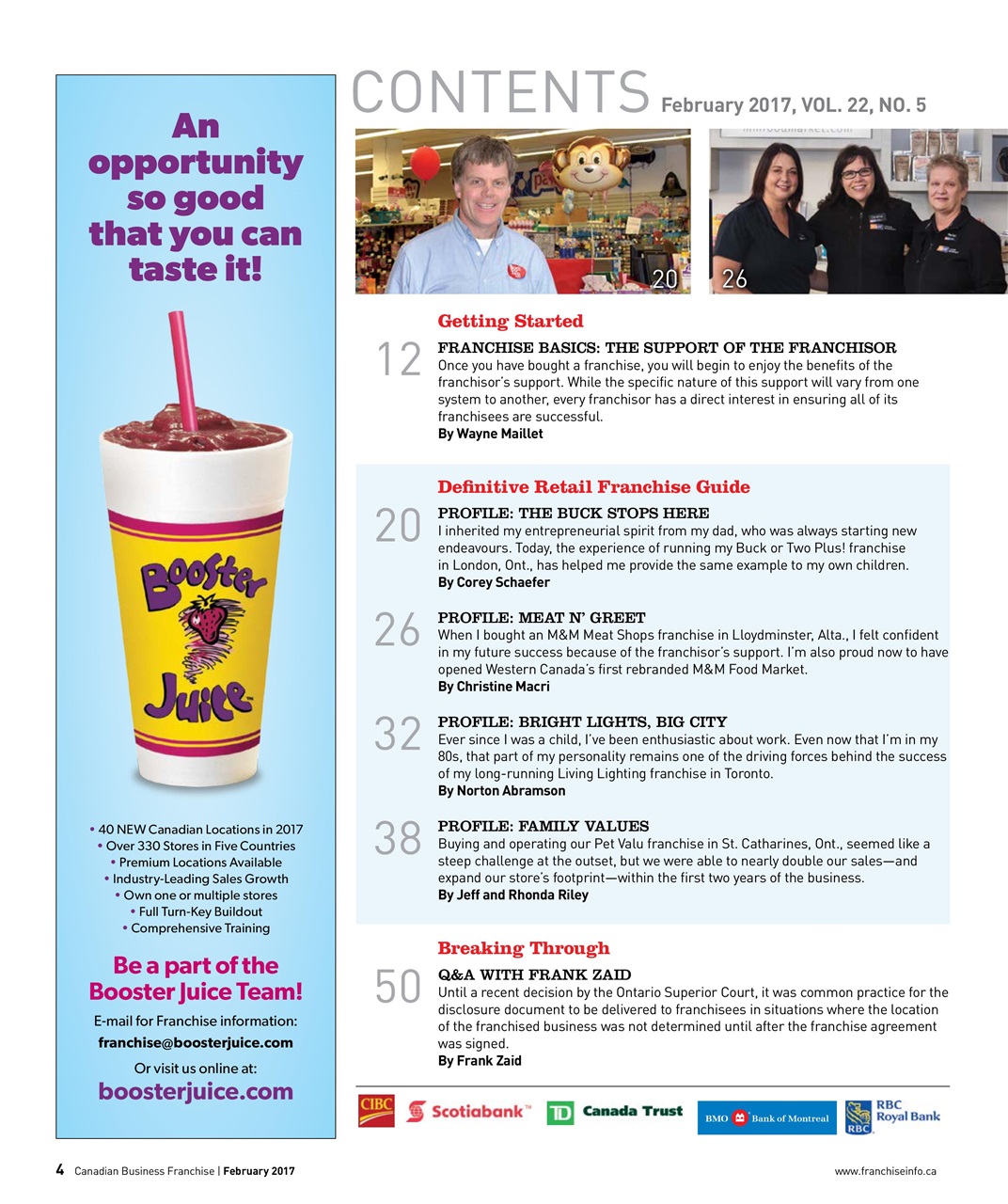 Canadian Business Franchise Preview Pages