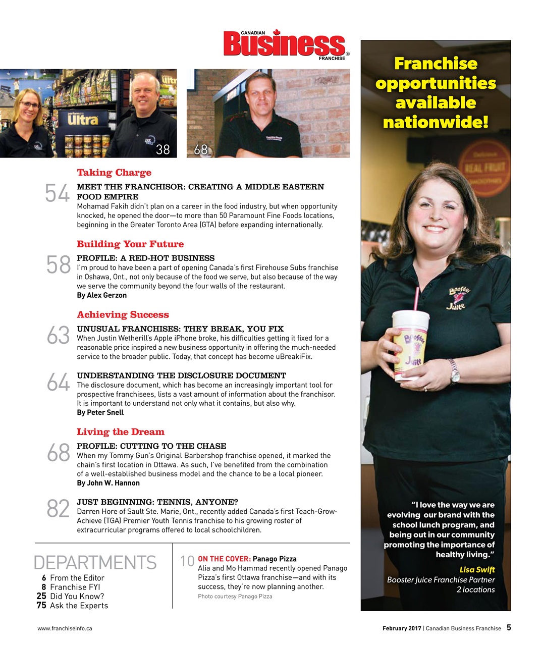 Canadian Business Franchise Preview Pages