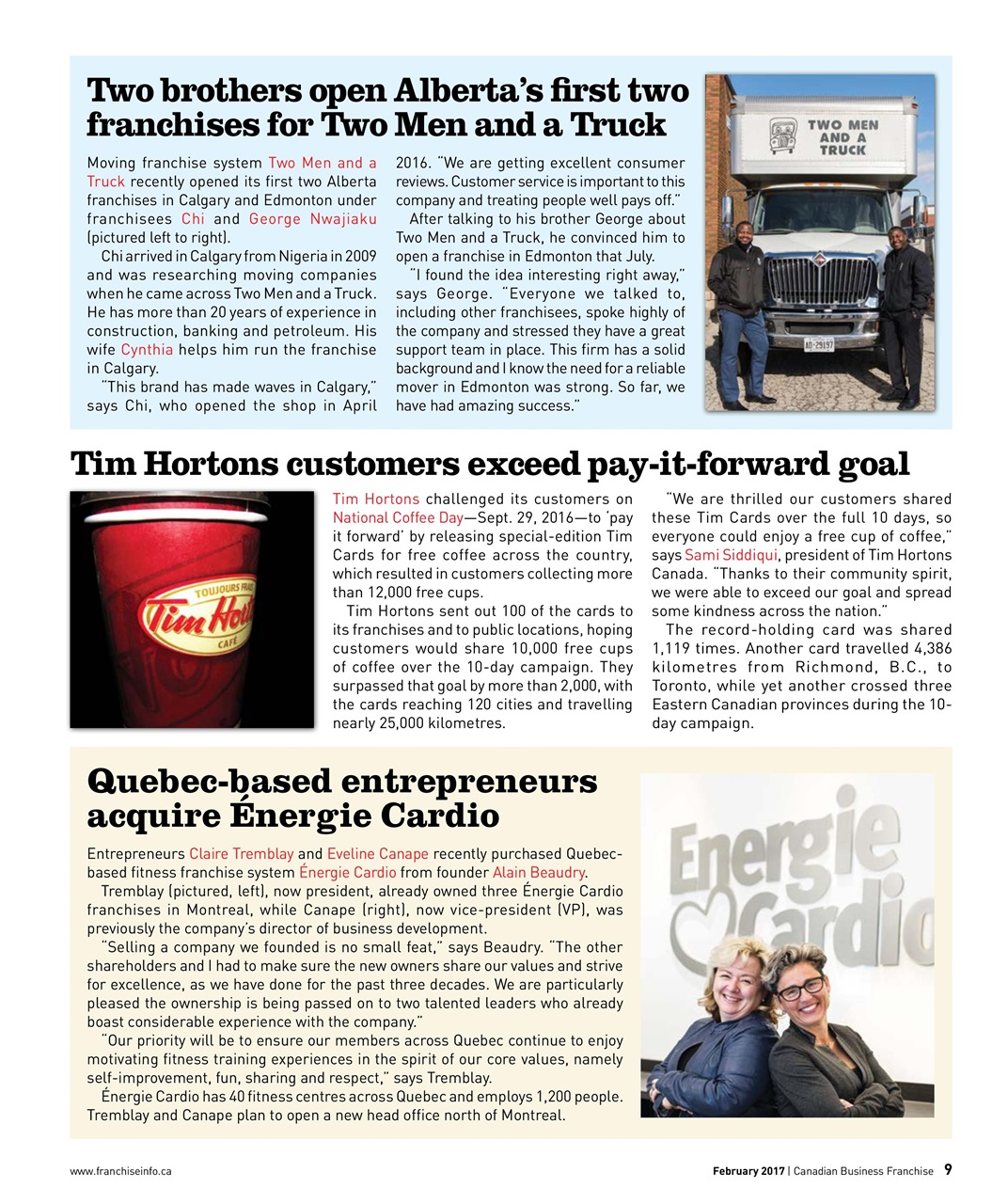 Canadian Business Franchise Preview Pages