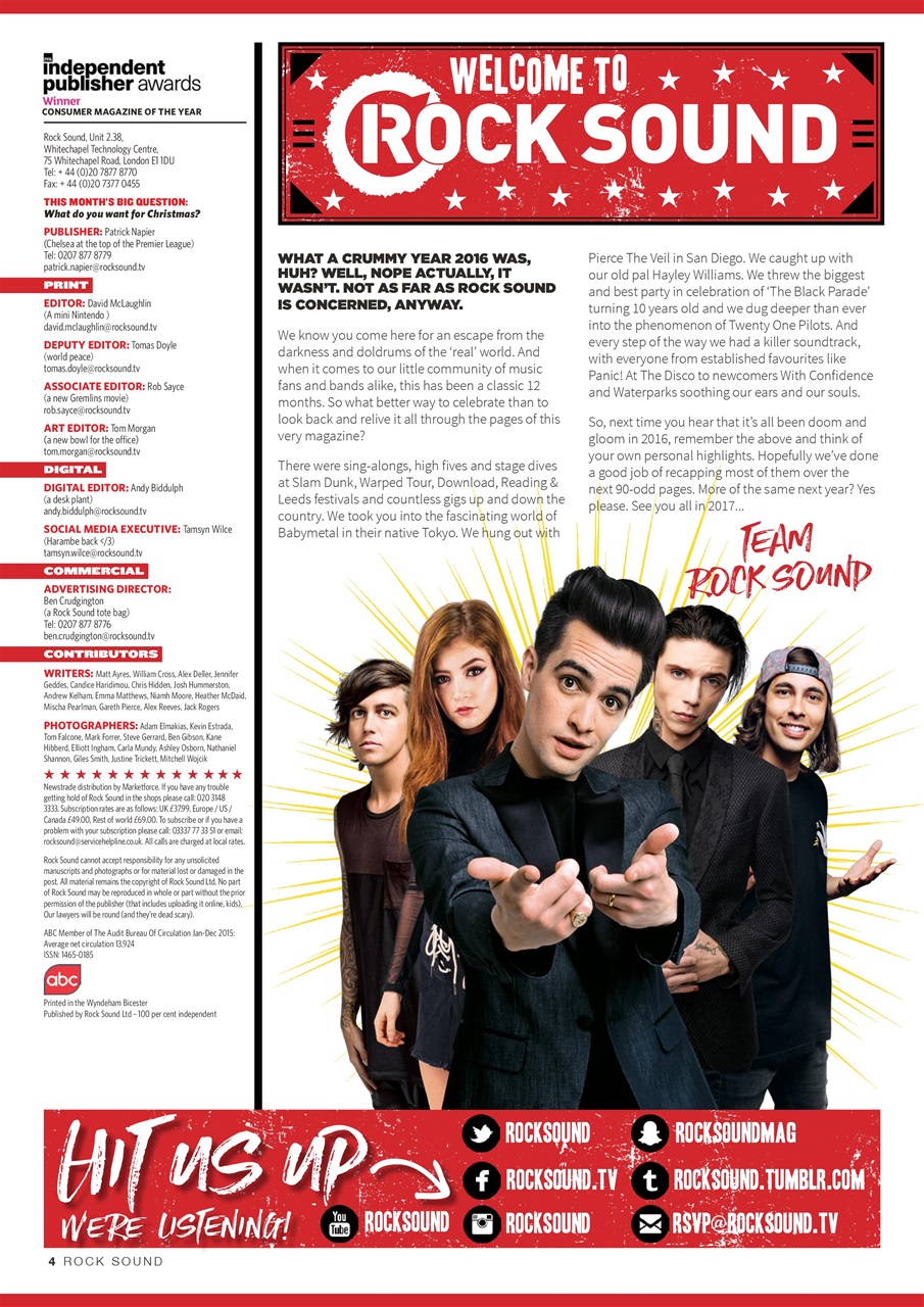Rock Sound Magazine Preview Pages