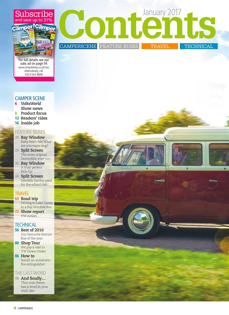 VW Camper Preview Pages