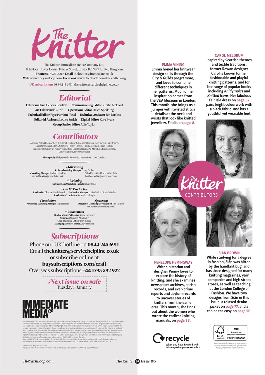 The Knitter Preview Pages