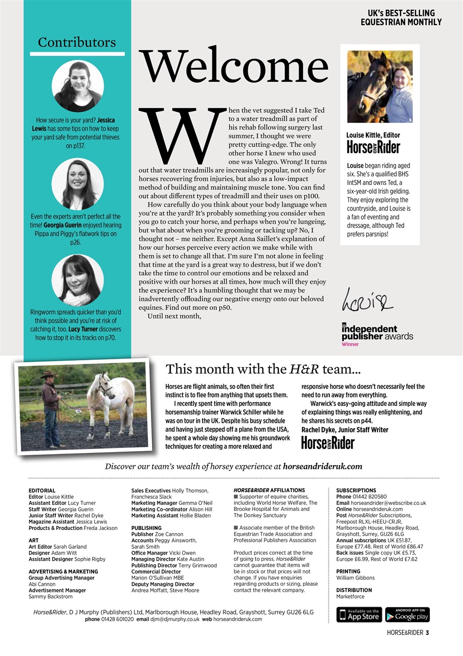 Horse&Rider Magazine - UK equestrian magazine for Horse and Rider Preview Pages