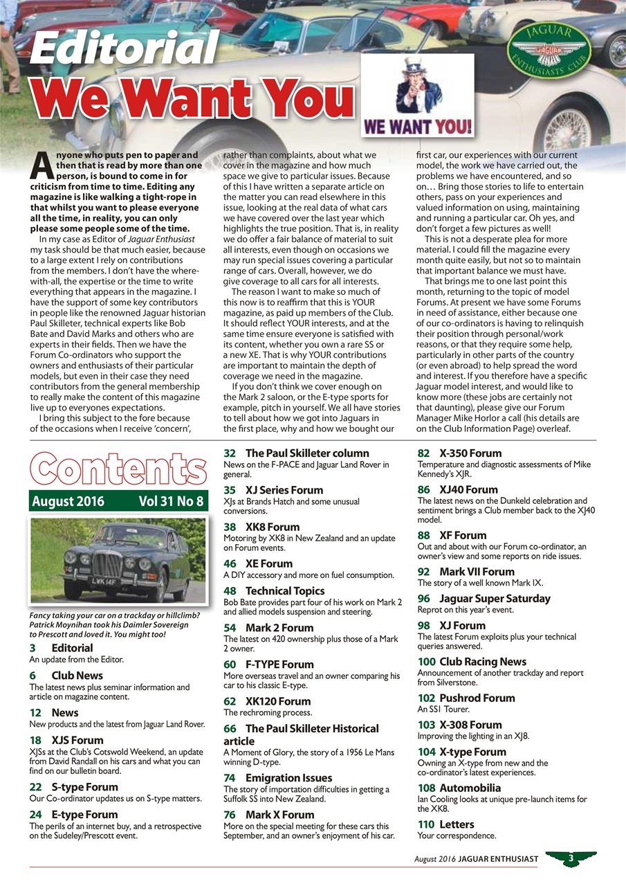 Jaguar Enthusiast Preview Pages