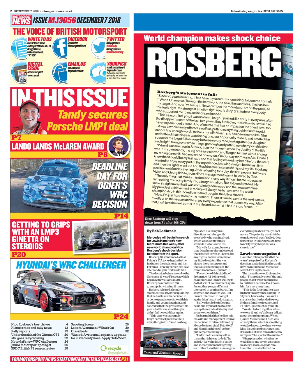 Motorsport News Preview Pages
