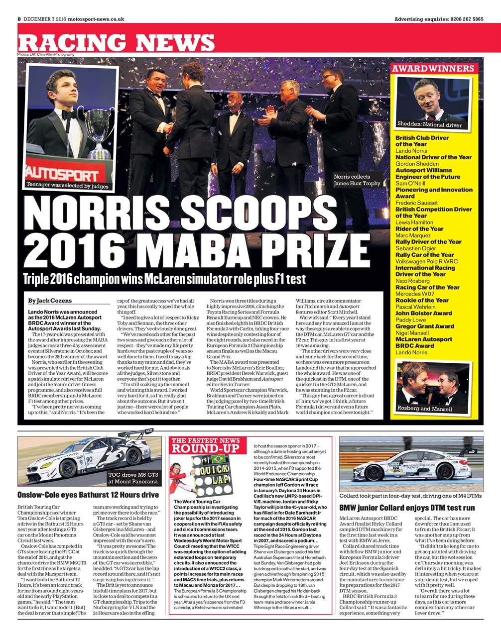 Motorsport News Preview Pages