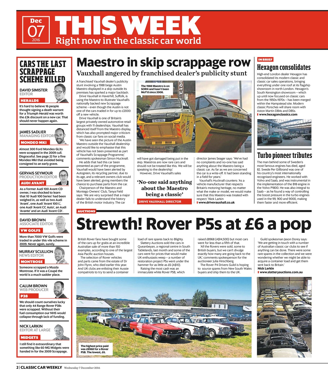 Classic Car Weekly Preview Pages