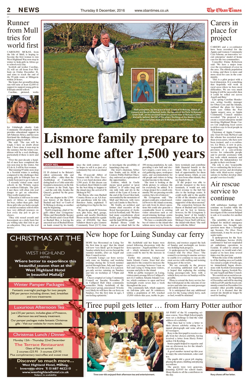 The Oban Times & Lochaber Times Preview Pages