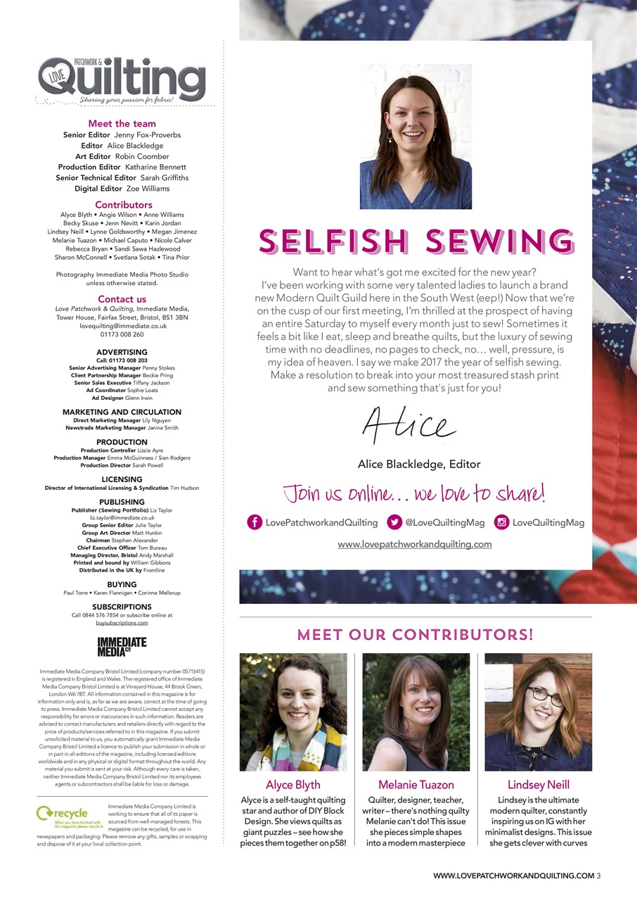 Love Patchwork & Quilting Preview Pages