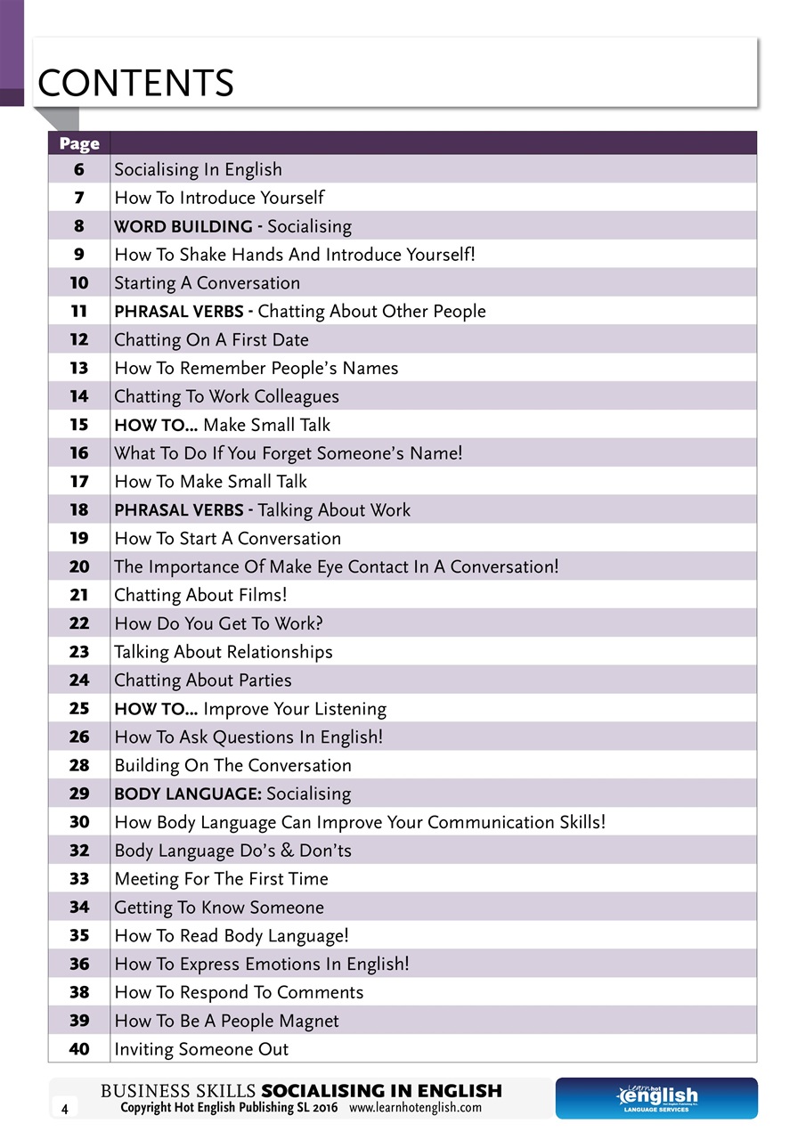 Learn Hot English Preview Pages