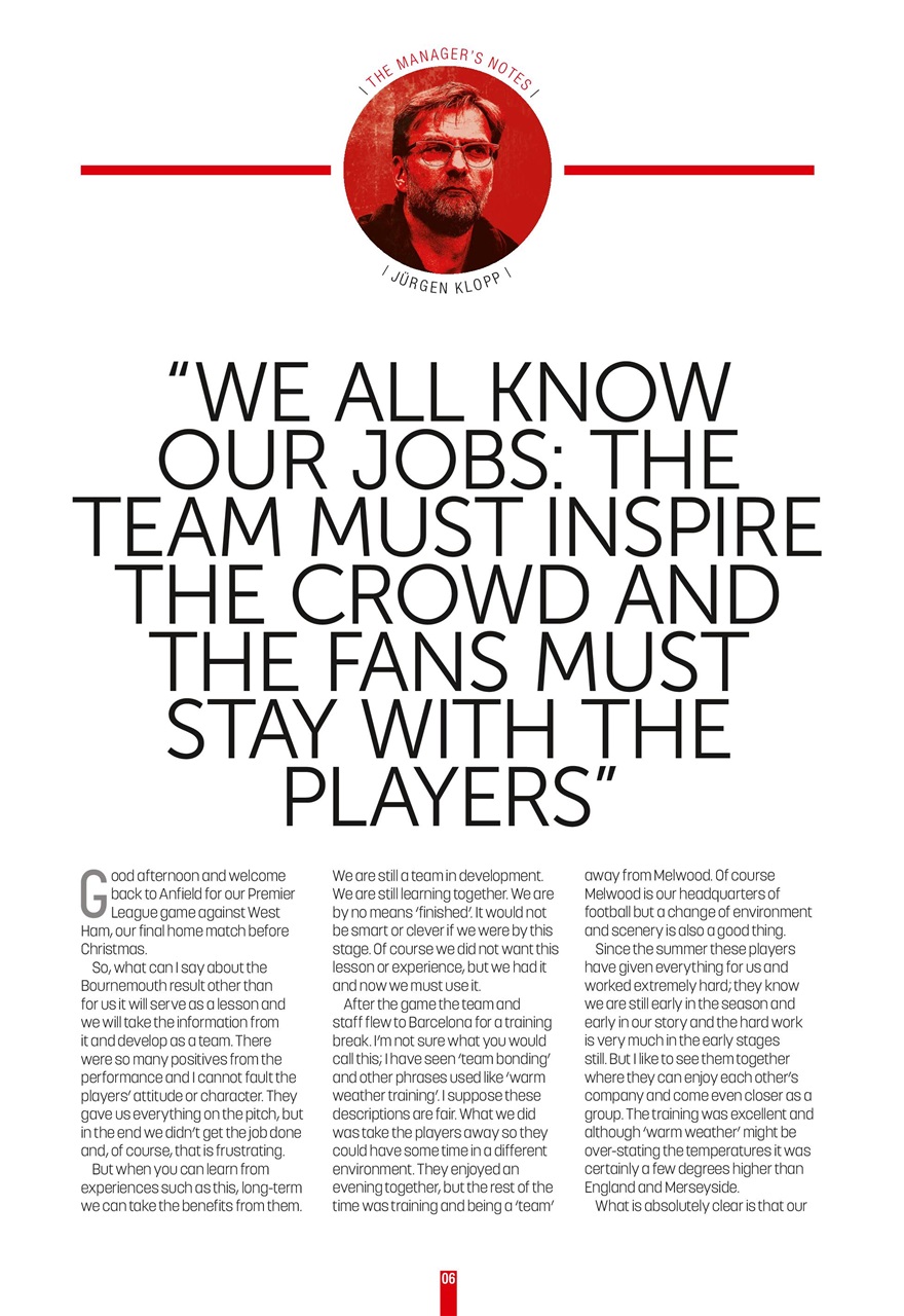 Liverpool FC Programmes Preview Pages