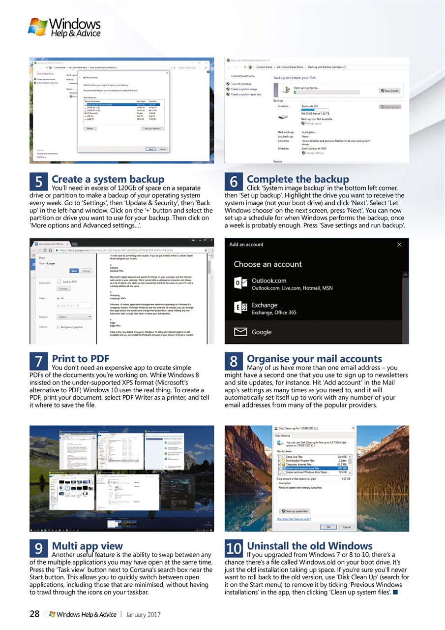 Windows Help & Advice Preview Pages