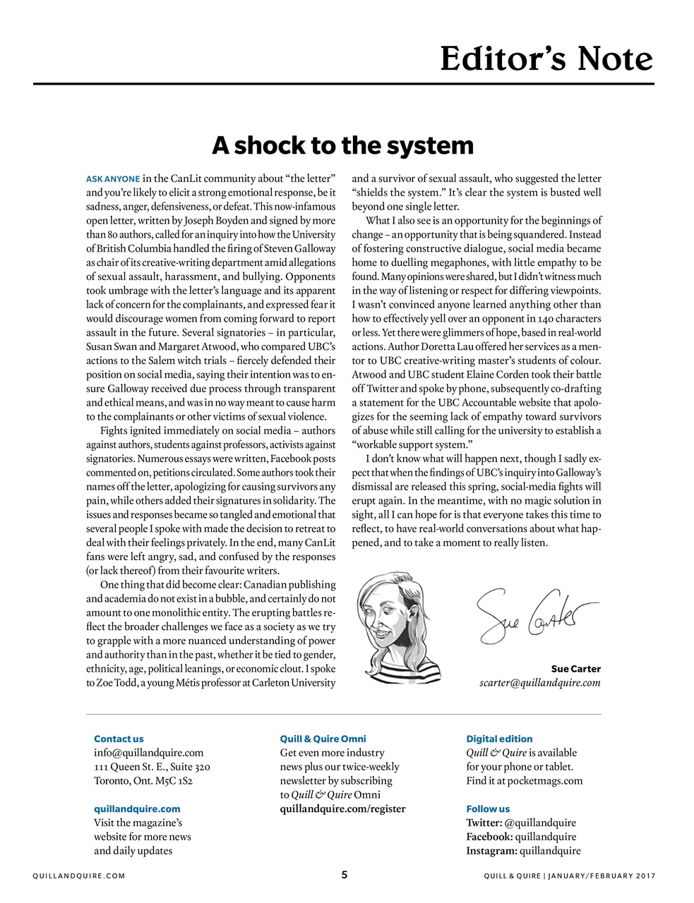 Quill & Quire Preview Pages