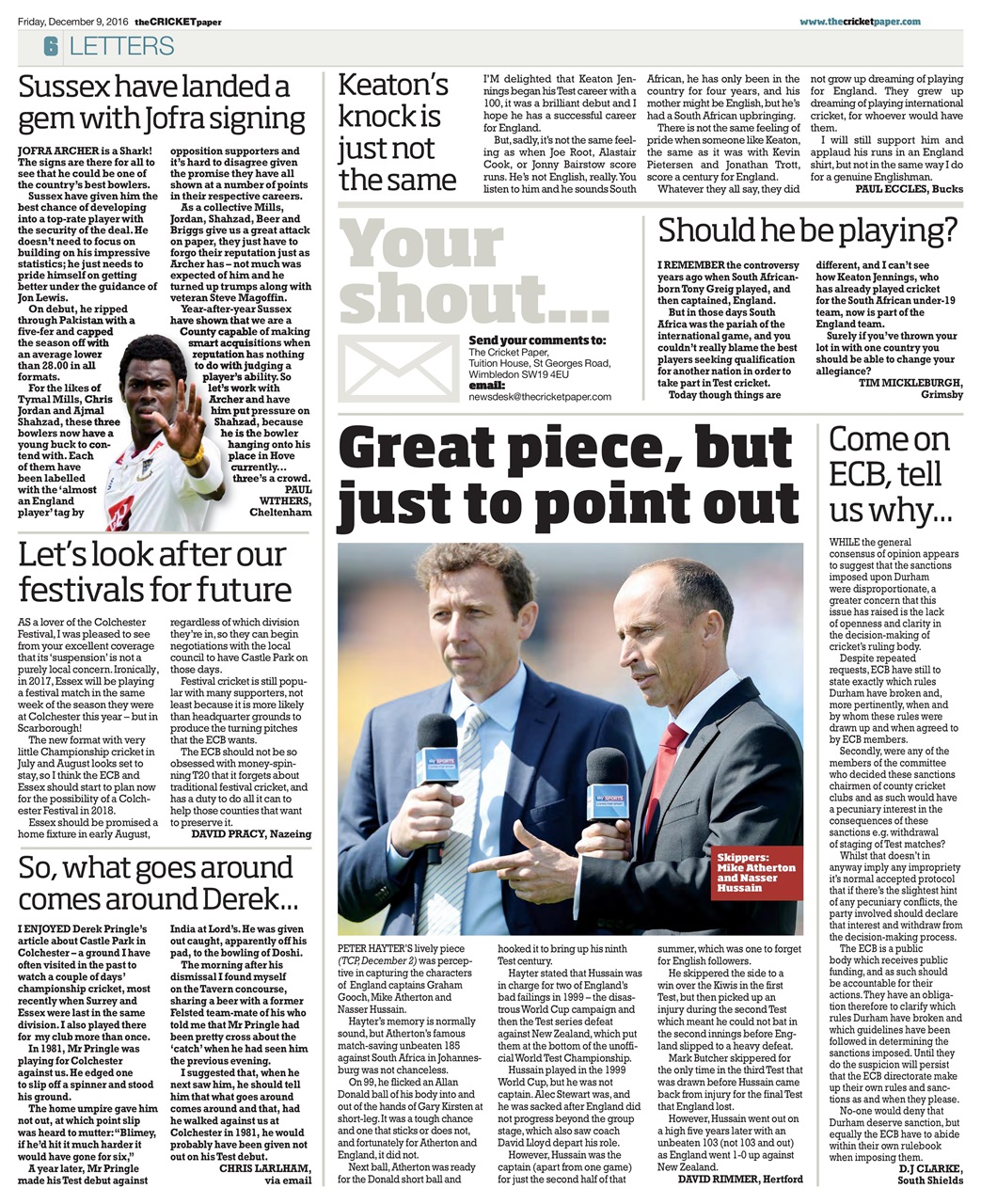 The Cricket Paper Preview Pages