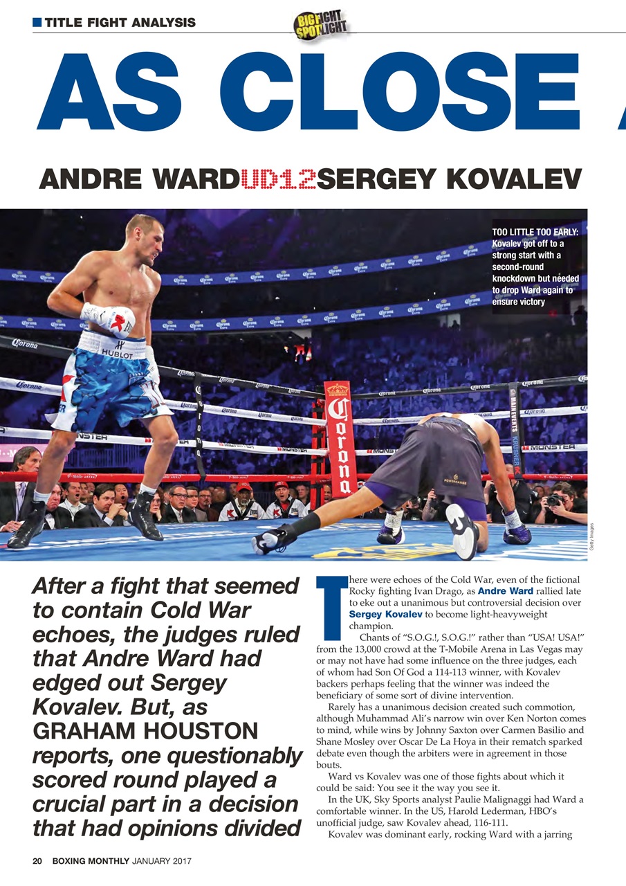 Boxing Monthly Preview Pages