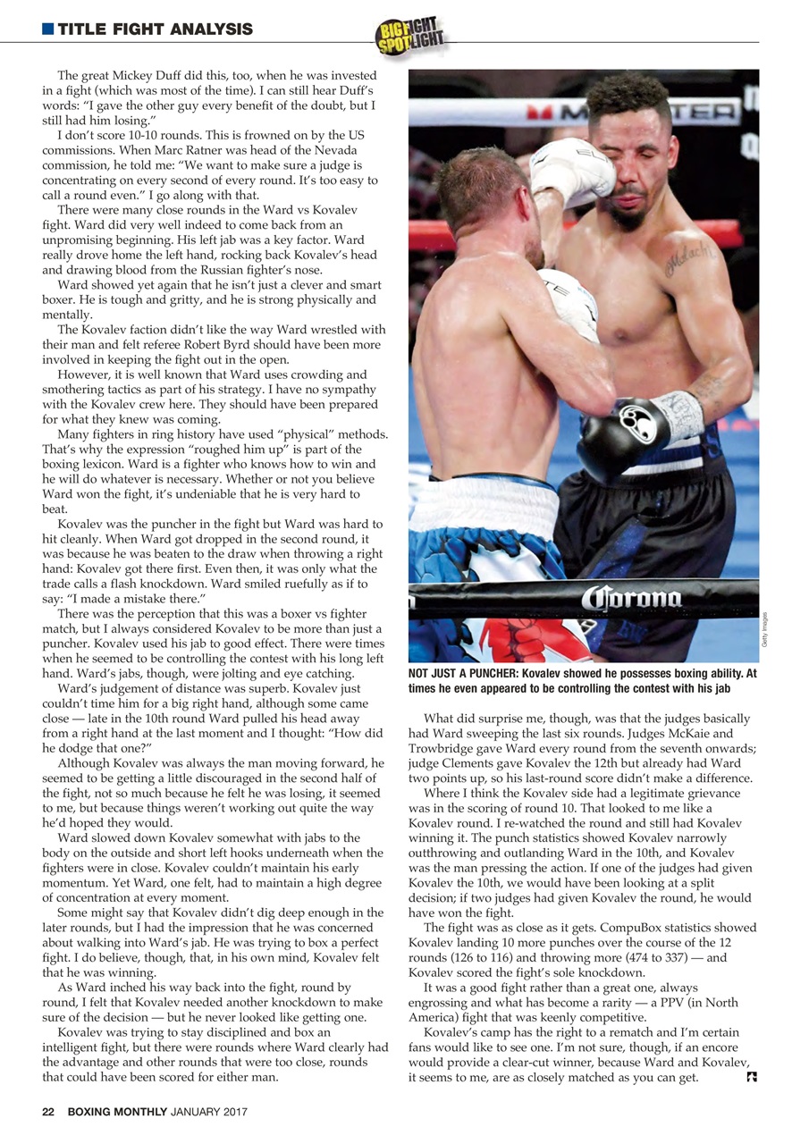 Boxing Monthly Preview Pages