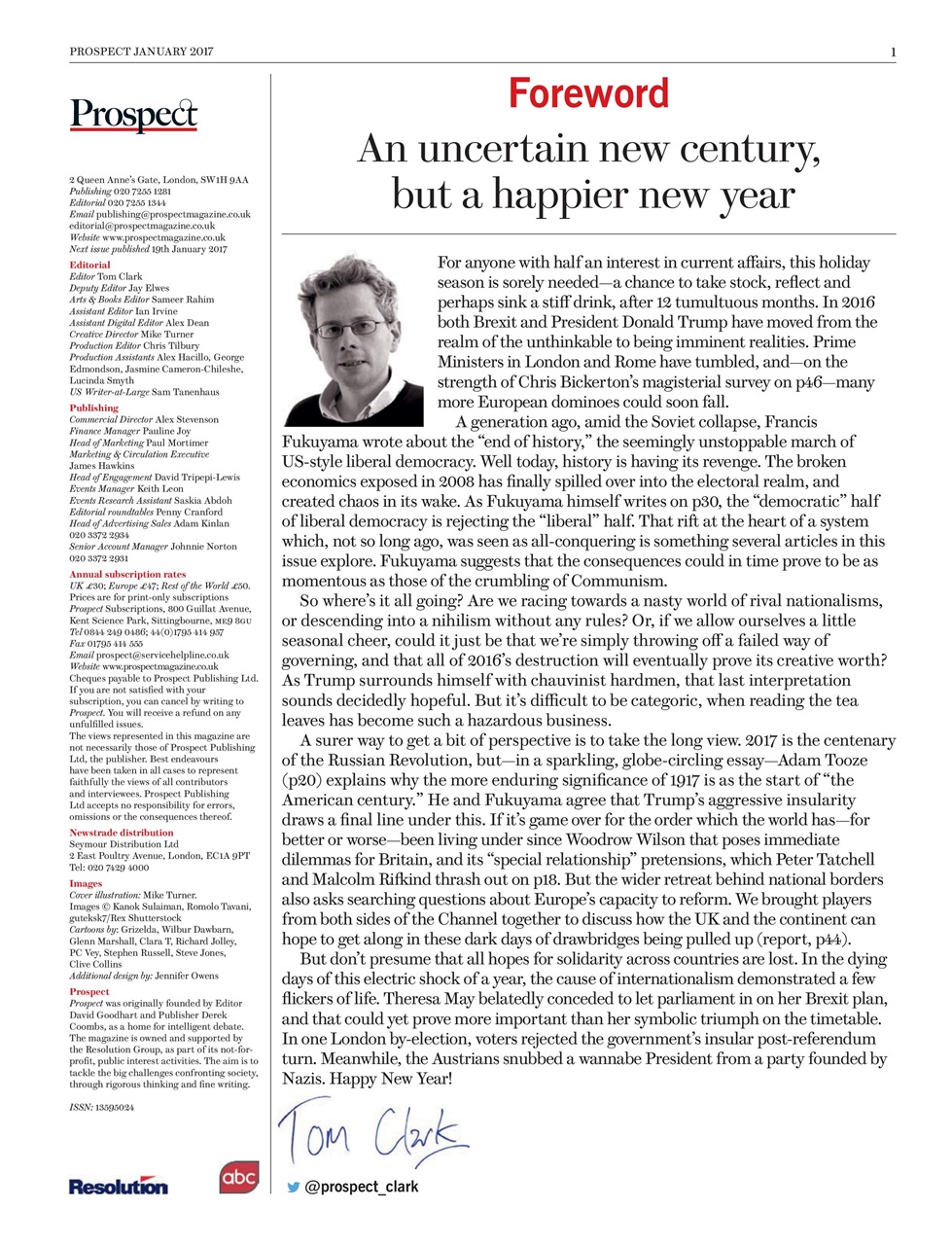 Prospect Magazine Preview Pages