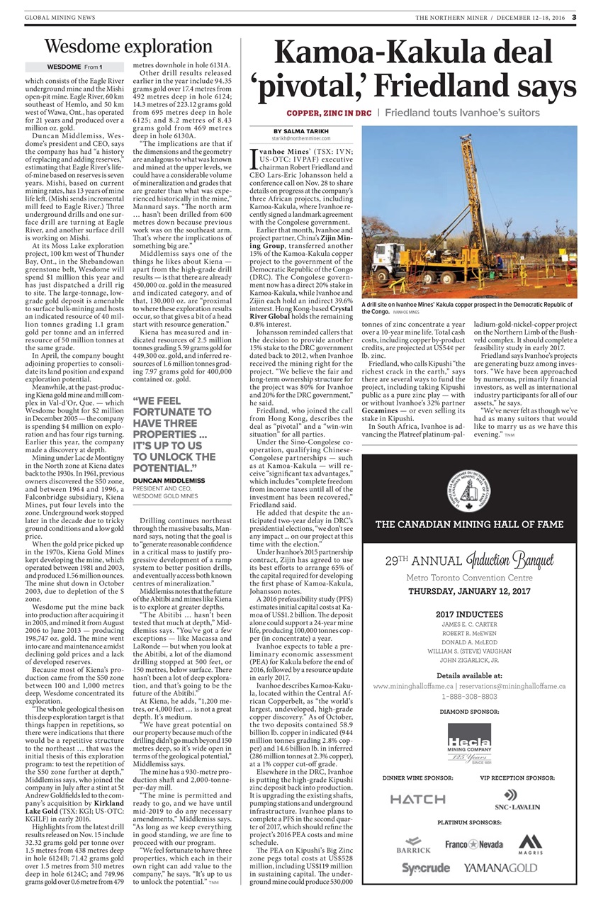 The Northern Miner Preview Pages