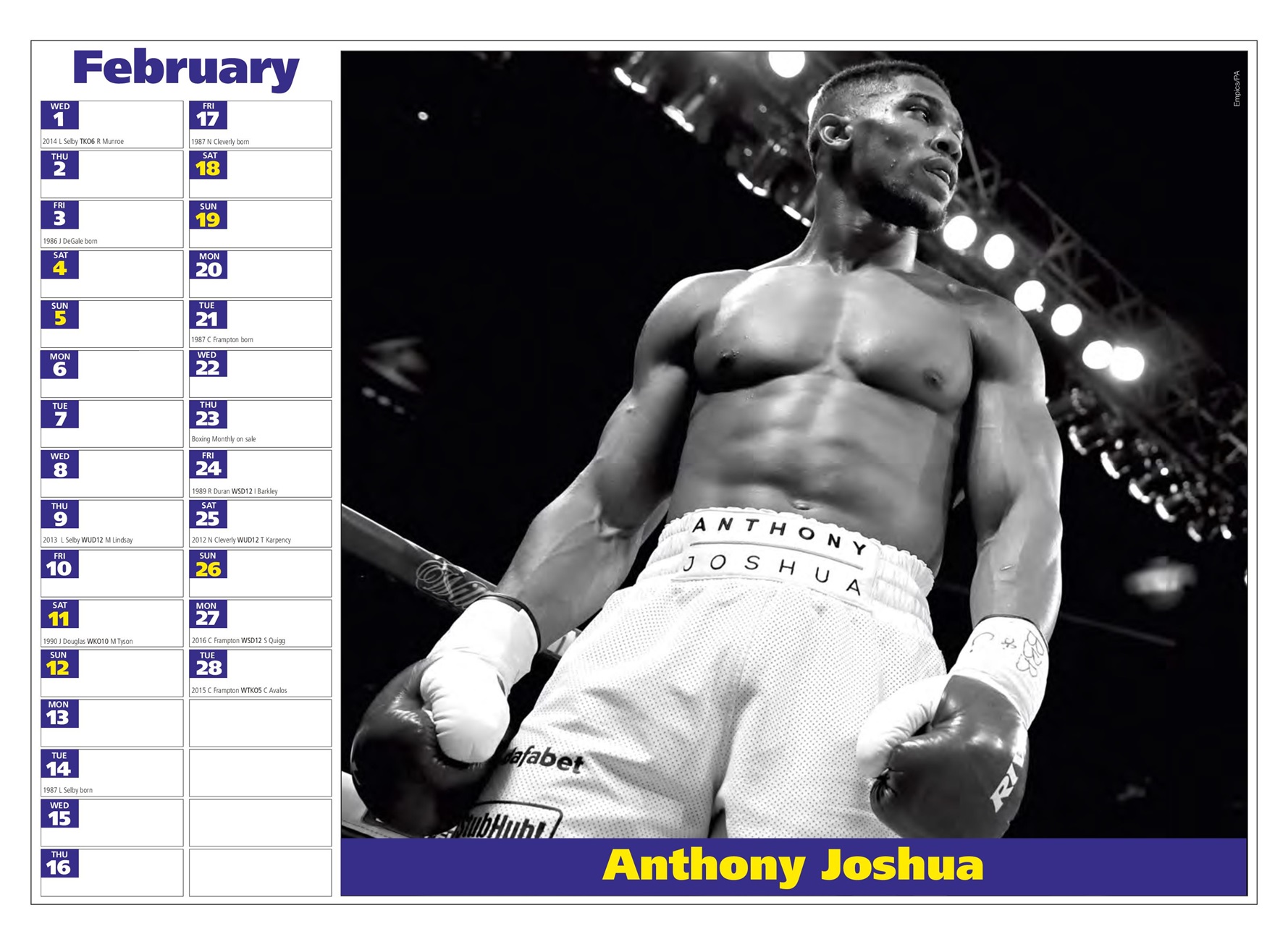 Boxing Monthly Preview Pages