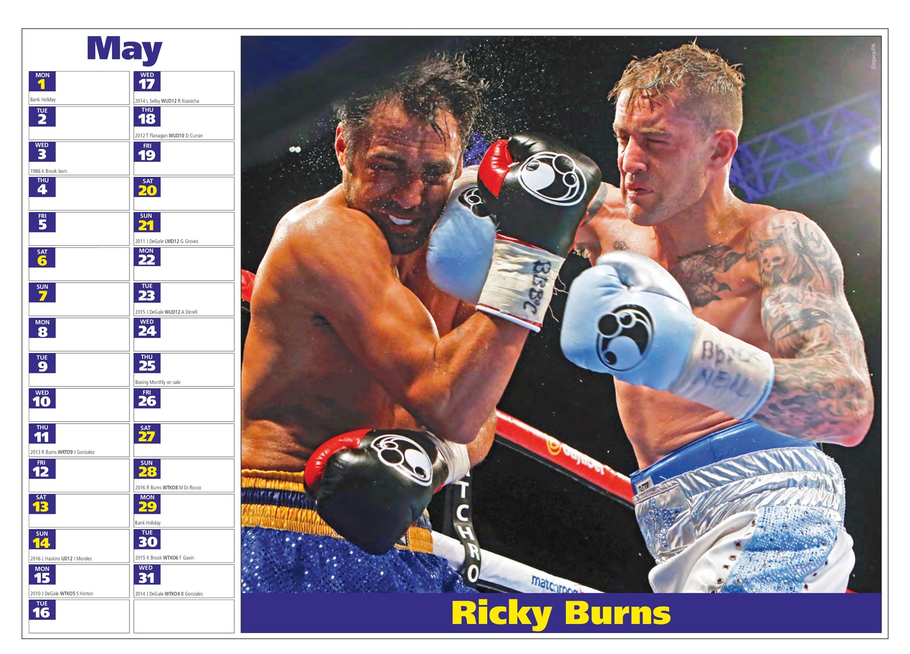 Boxing Monthly Preview Pages