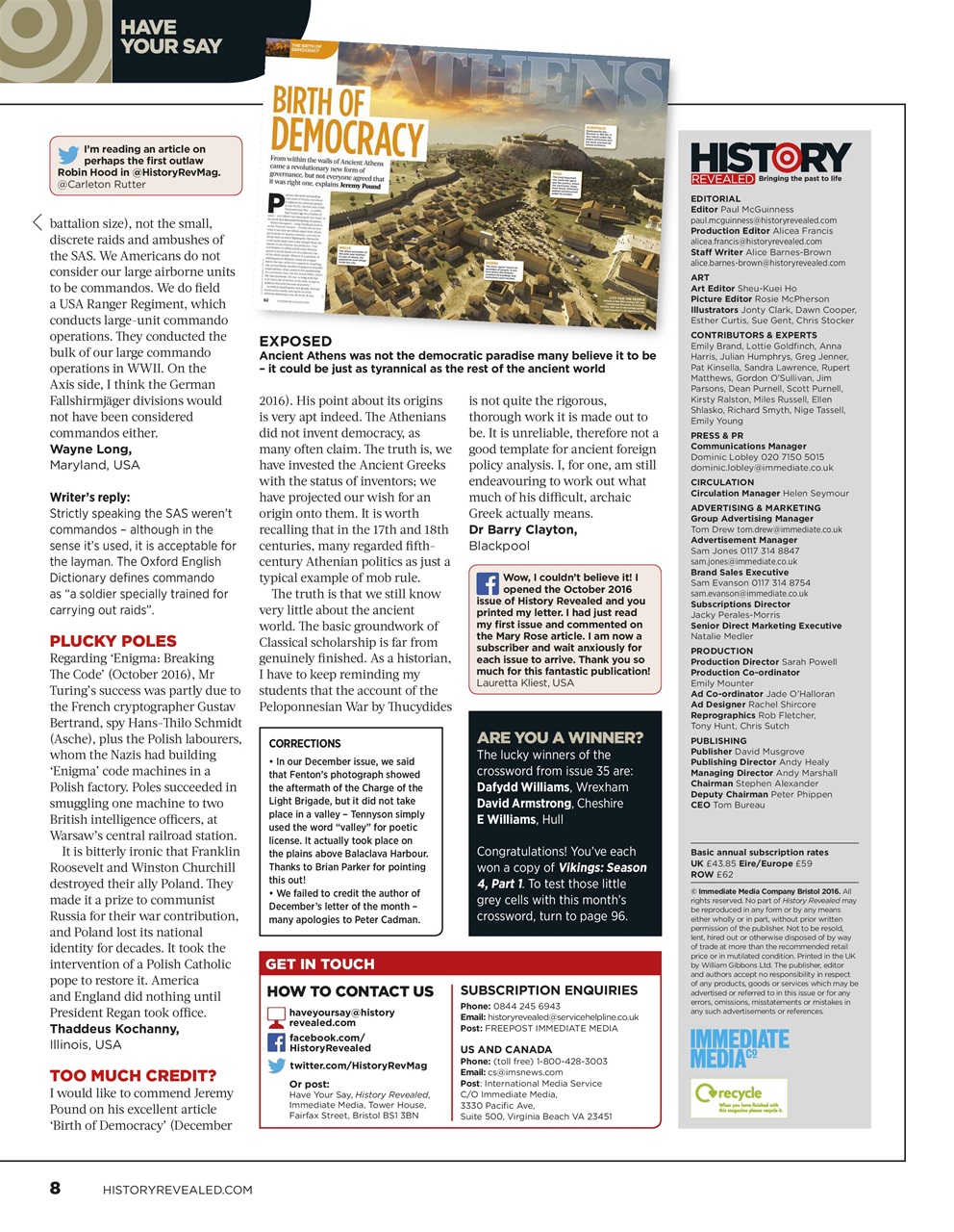 BBC History Revealed Magazine Preview Pages