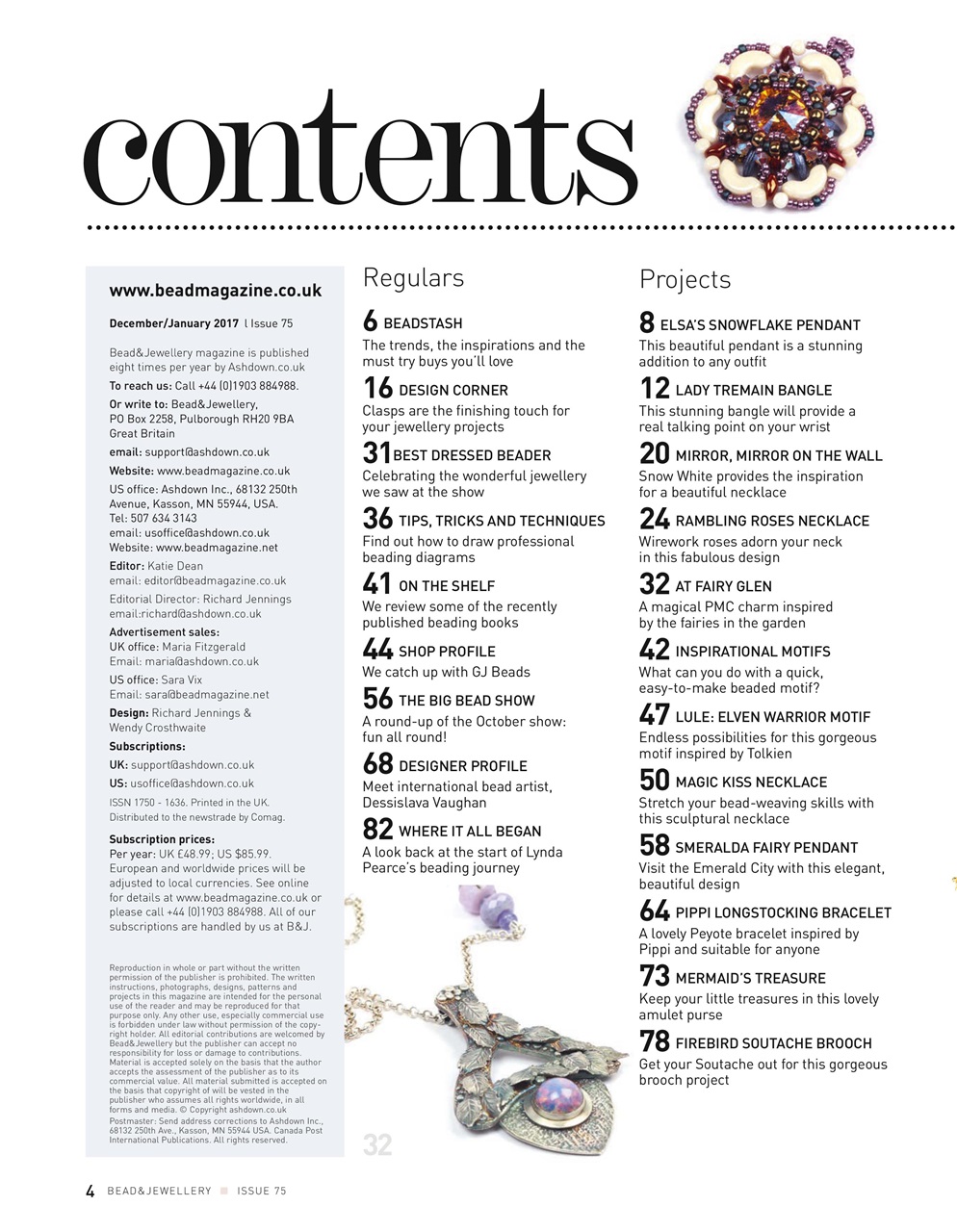 Bead & Jewellery Magazine Preview Pages