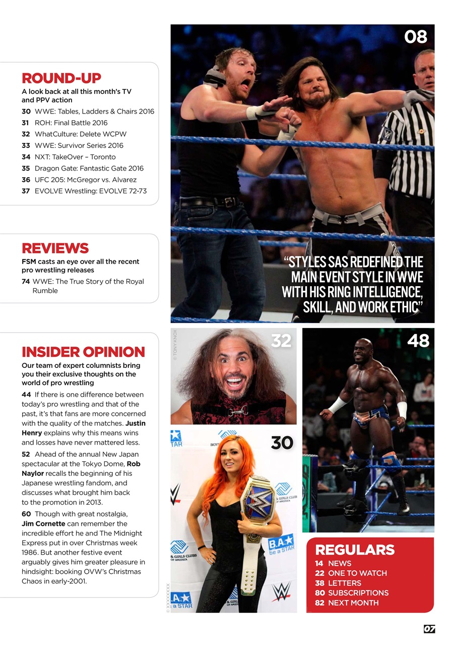 Wrestletalk Magazine Preview Pages