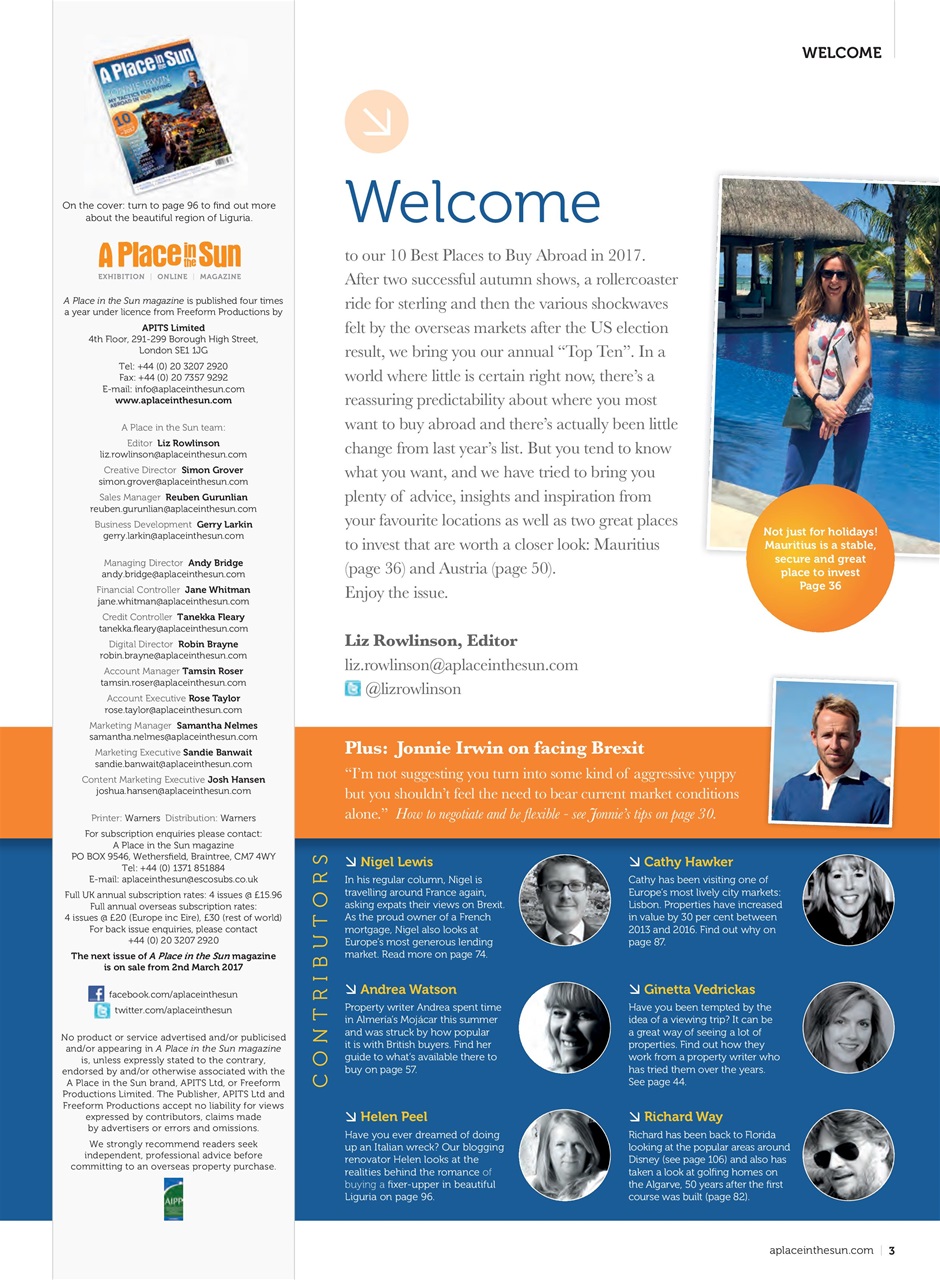 A Place in the Sun Magazine Preview Pages