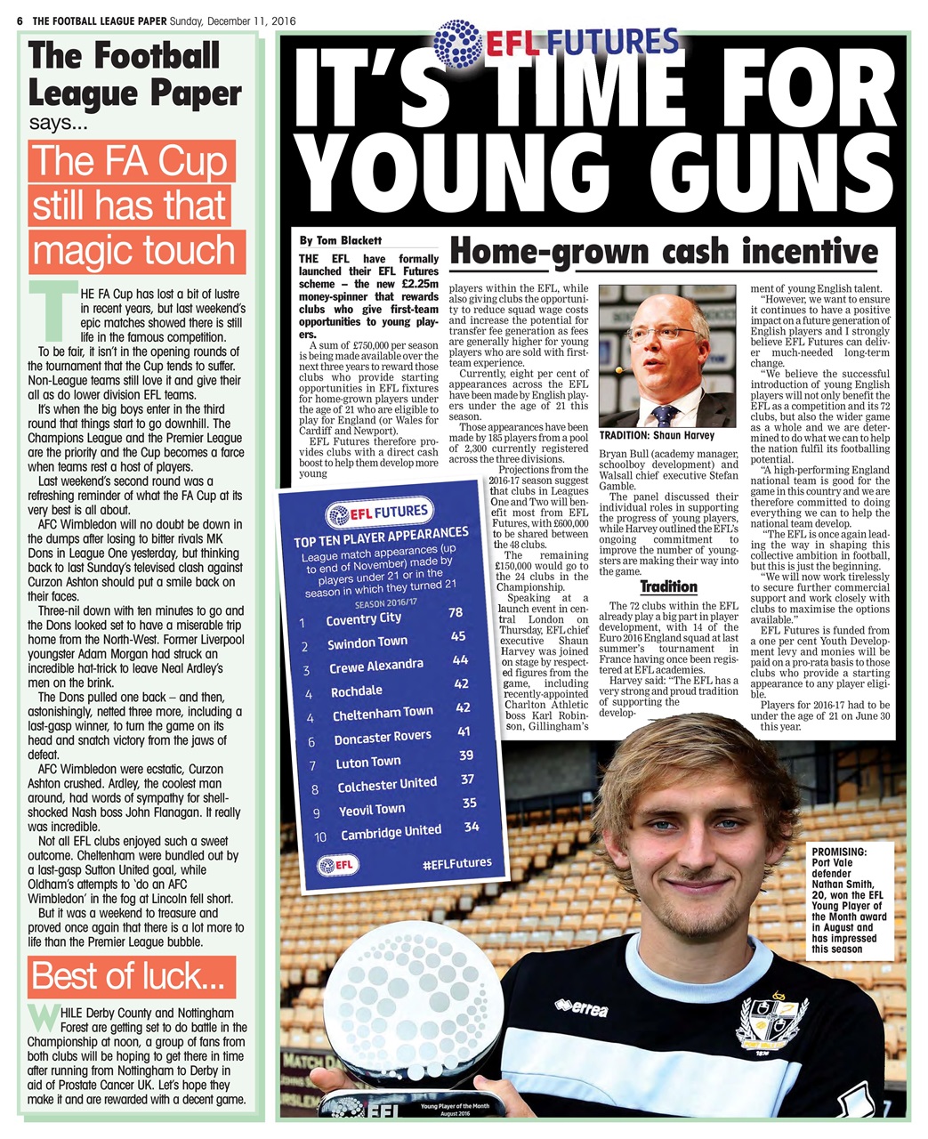 The Football League Paper Preview Pages